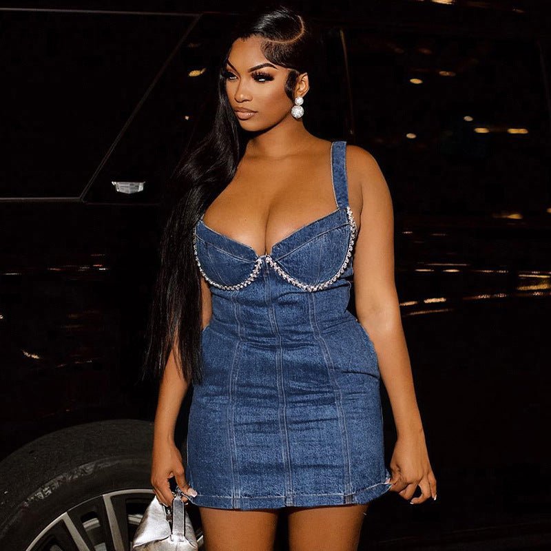 Robe en jean sexy sale