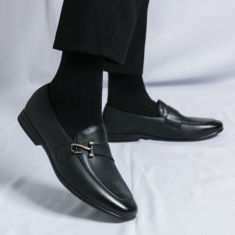 <KIN>Chaussures en cuir à bout pointu de style britannique décontracté et à la mode Homme