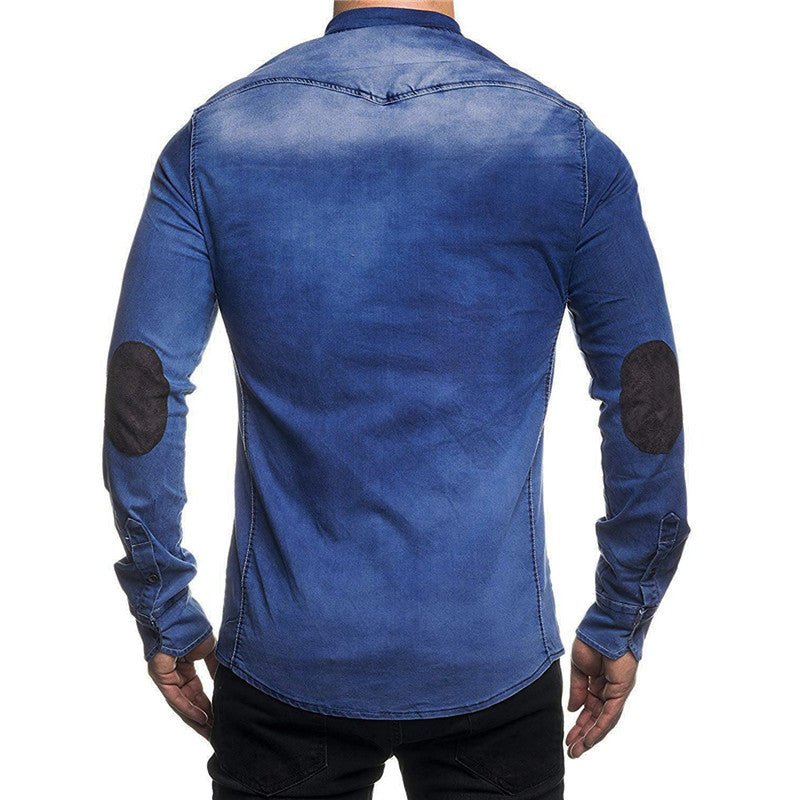 chemise en jean chemise slim à manches longues Homme - RAPHYA