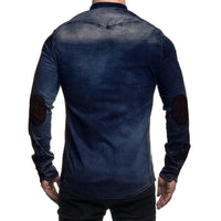 chemise en jean chemise slim à manches longues Homme - RAPHYA