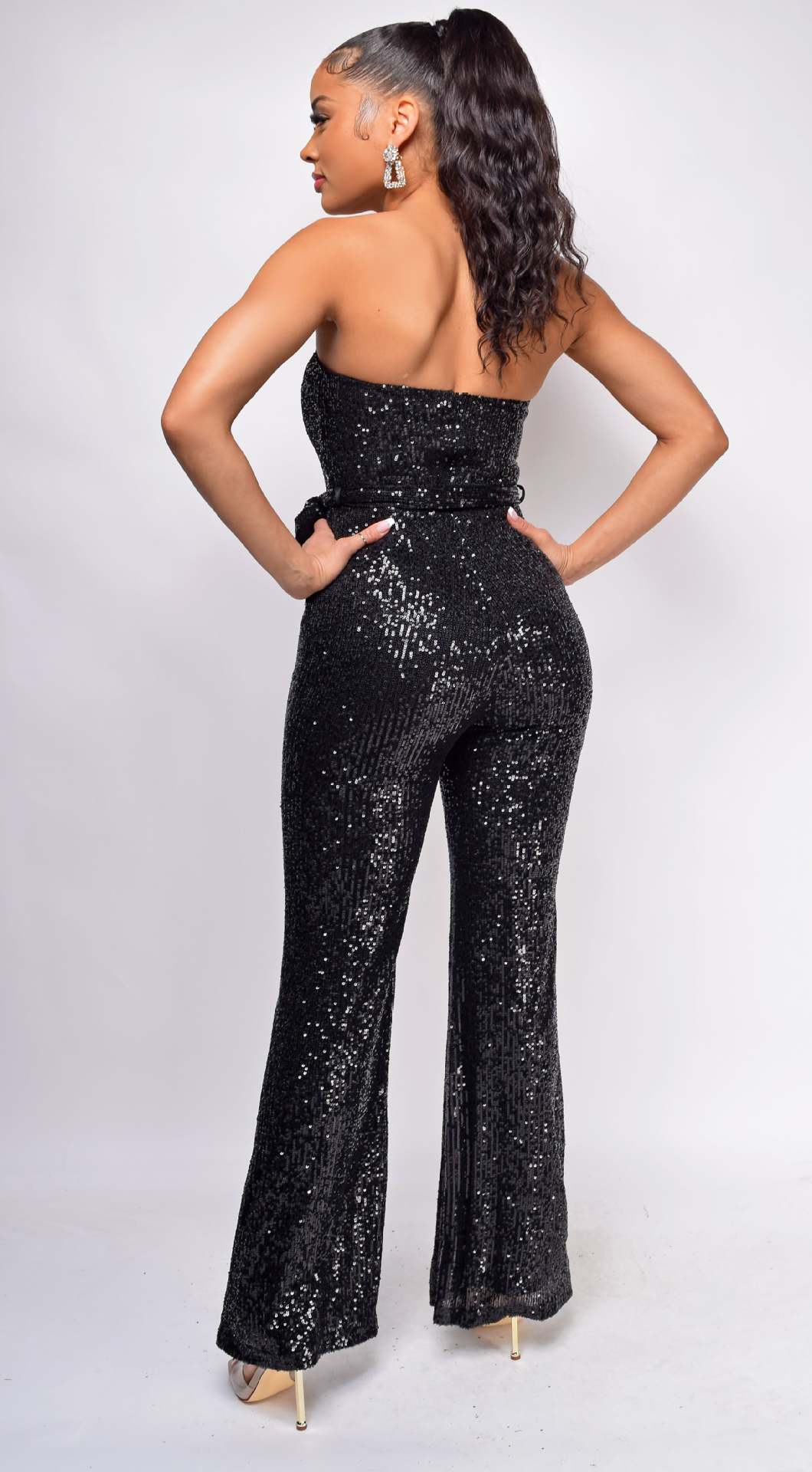 Combinaison bustier à sequins Femme - RAPHYA