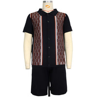 Costume polo tricoté deux pièces en jacquard décontracté Homme - RAPHYA