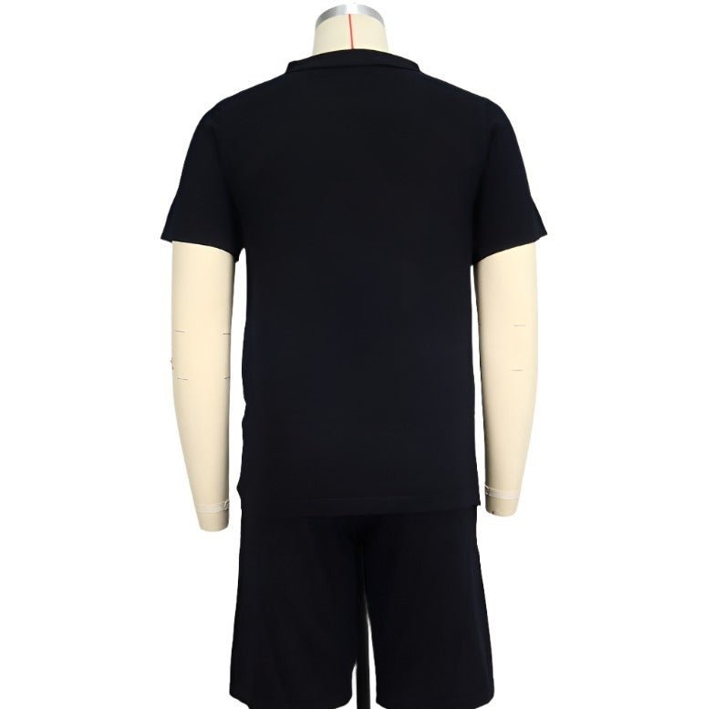 Costume polo tricoté deux pièces en jacquard décontracté Homme - RAPHYA