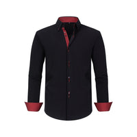 Four - sided elastic polka dot color - blocked double - breasted shirt Homme - RAPHYA