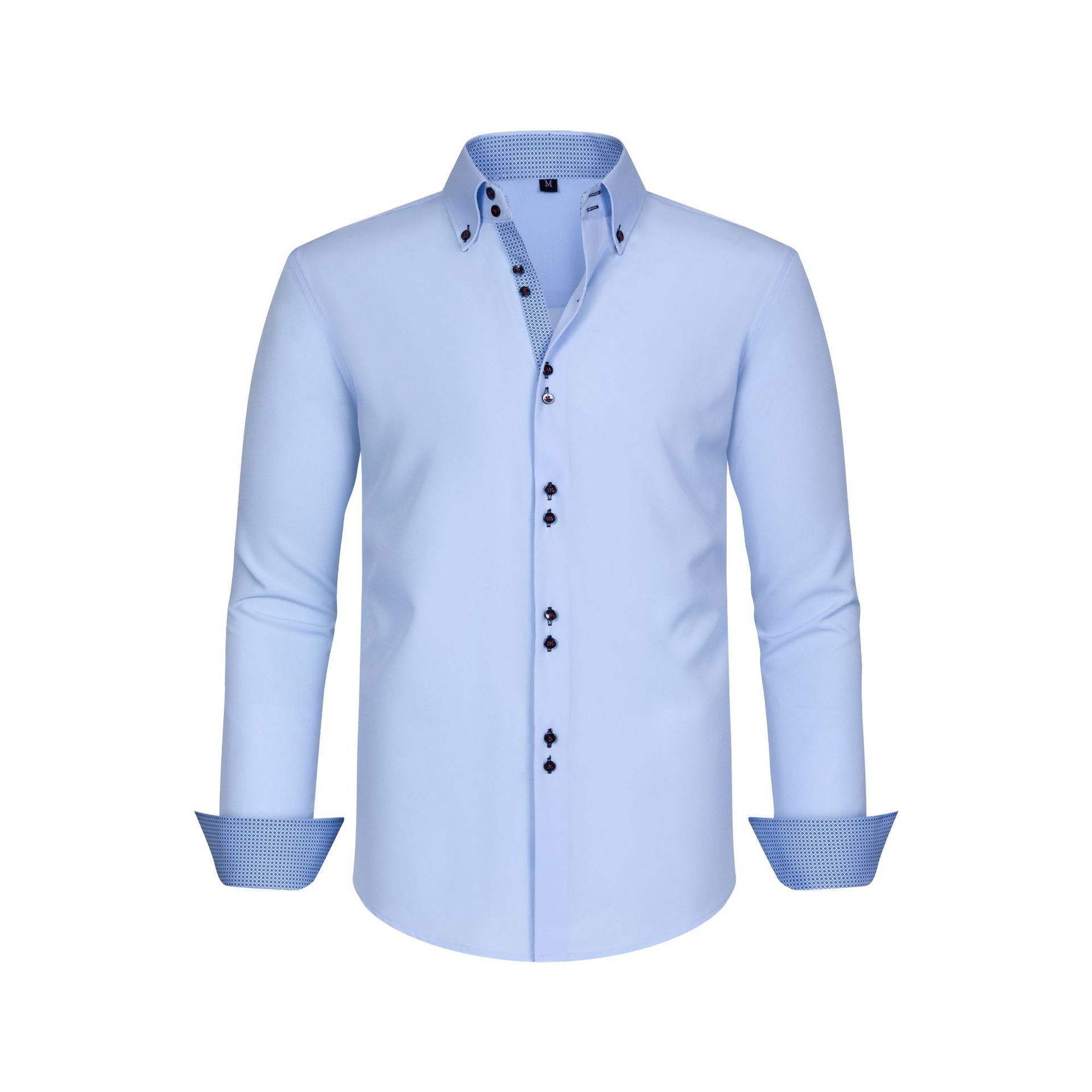 Four - sided elastic polka dot color - blocked double - breasted shirt Homme - RAPHYA