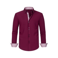 Four - sided elastic polka dot color - blocked double - breasted shirt Homme - RAPHYA