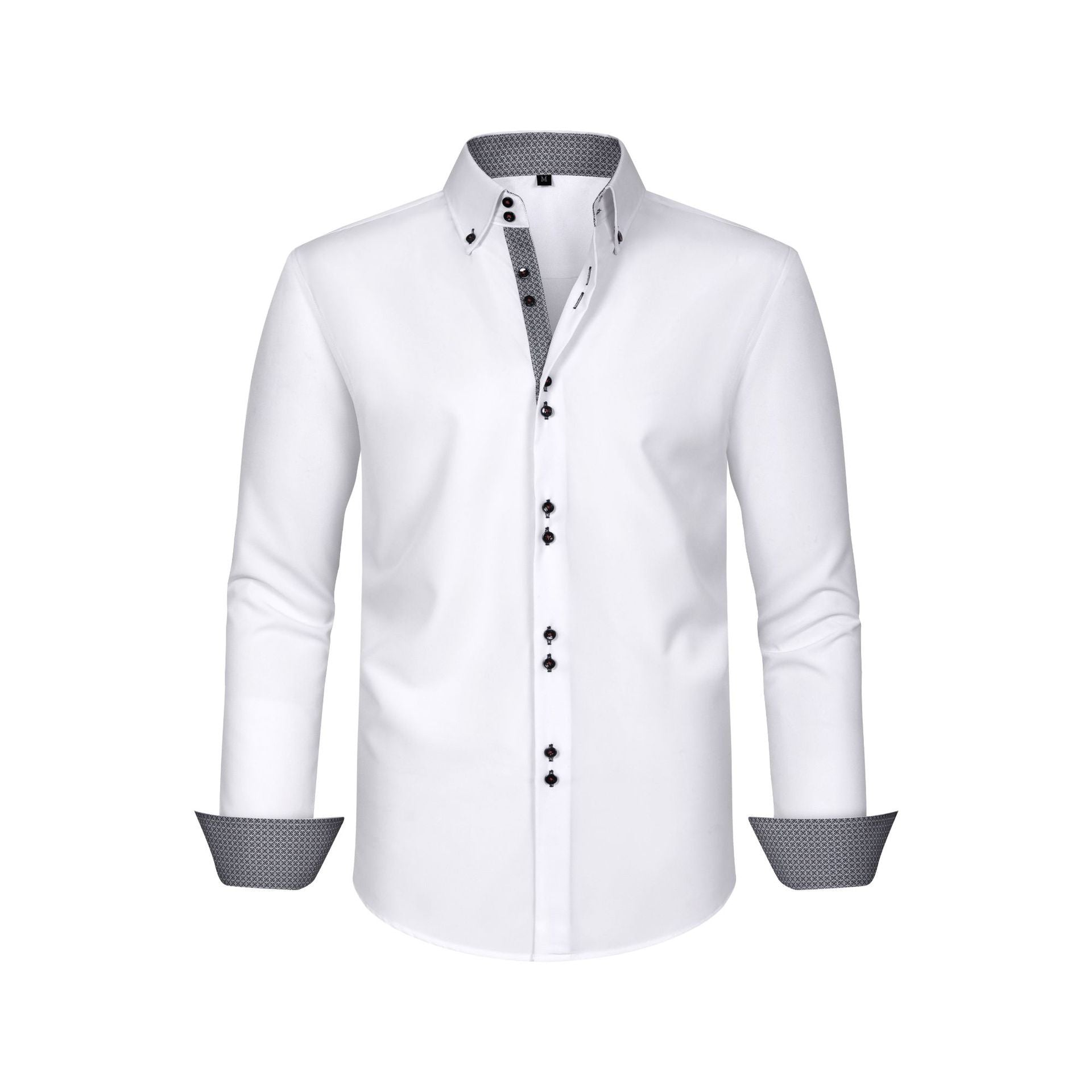 Four - sided elastic polka dot color - blocked double - breasted shirt Homme - RAPHYA