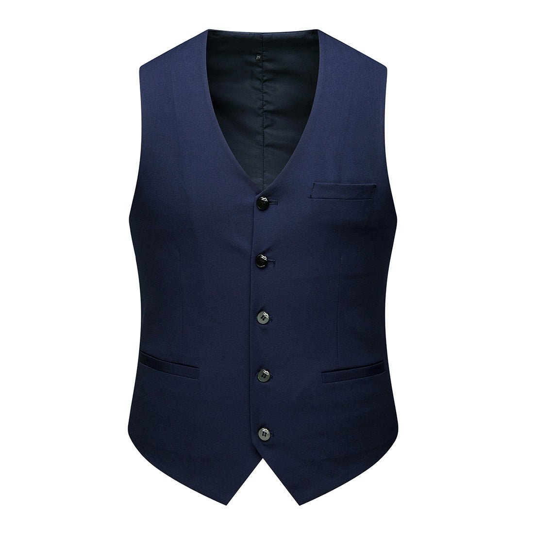 Gilet de costume slim fit monochrome à col en V Homme - RAPHYA