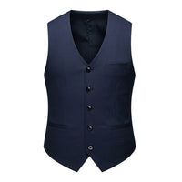 Gilet de costume slim fit monochrome à col en V Homme - RAPHYA