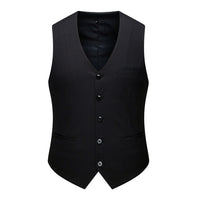 Gilet de costume slim fit monochrome à col en V Homme - RAPHYA