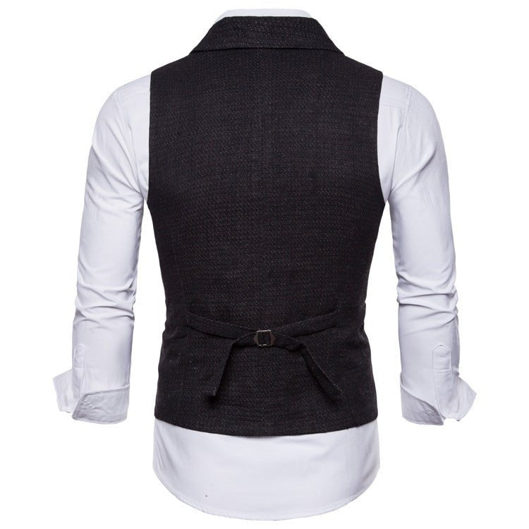 Gilet décontracté à simple boutonnage et col costume Homme - RAPHYA