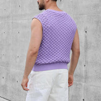 Gilet personnalisé en tissu maille tricoté, polyvalent, décontracté, sexy, à la mode Homme - RAPHYA