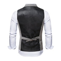 Gilet slim à carreaux color block Homme - RAPHYA