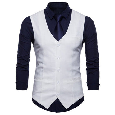 Gilet uni à simple boutonnage Homme - RAPHYA