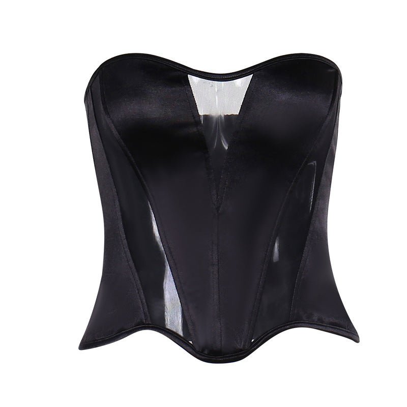 haut tunique femme coupe slim légèrement transparente - RAPHYA