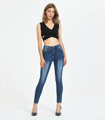 Jean raccourci coupe slim et pantalon crayon Femme - RAPHYA