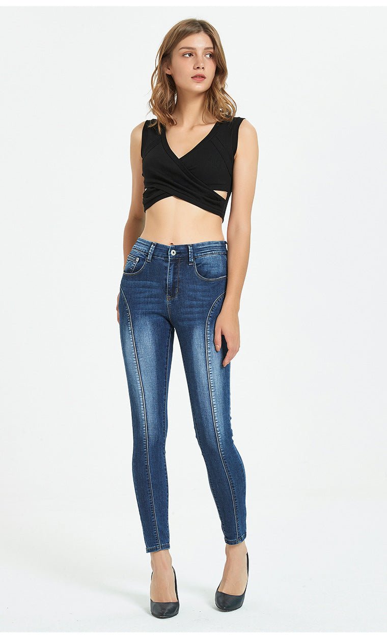 Jean raccourci coupe slim et pantalon crayon Femme - RAPHYA