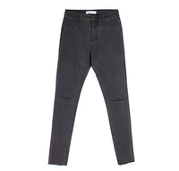 Jean skinny simple gris anthracite, pantalon crayon amincissant Femme - RAPHYA