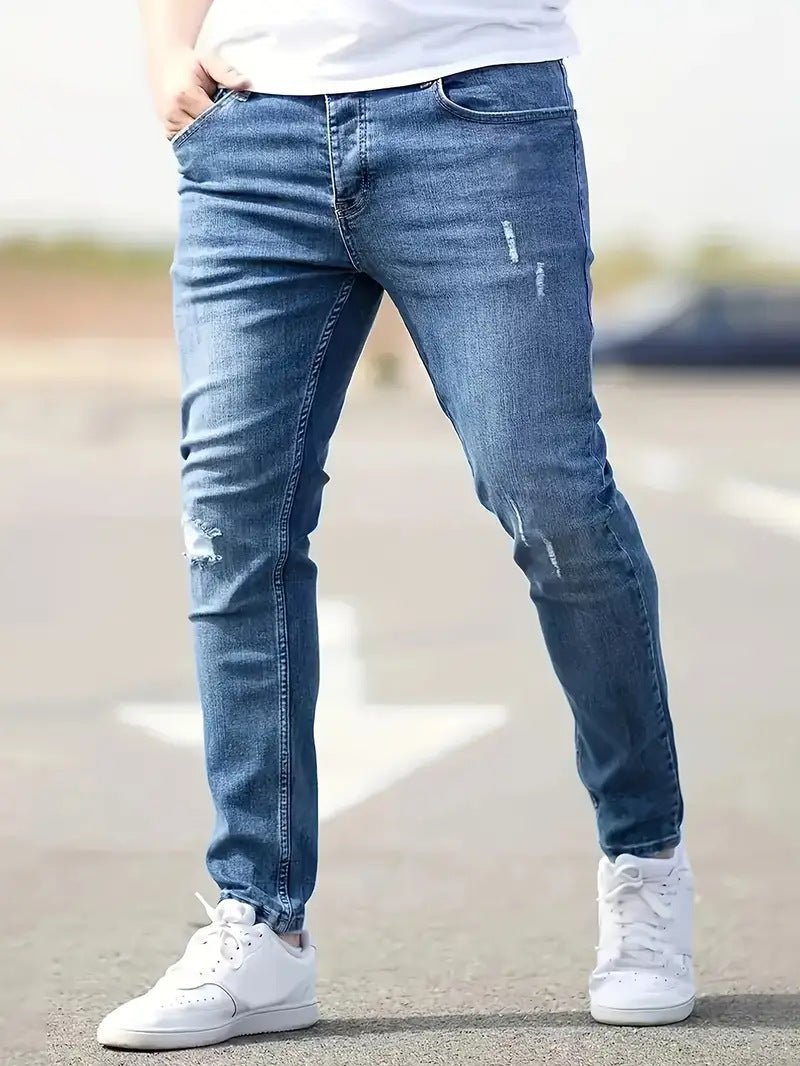 Jean skinny stretch de style américain de haute qualité pour petits pieds Homme - RAPHYA