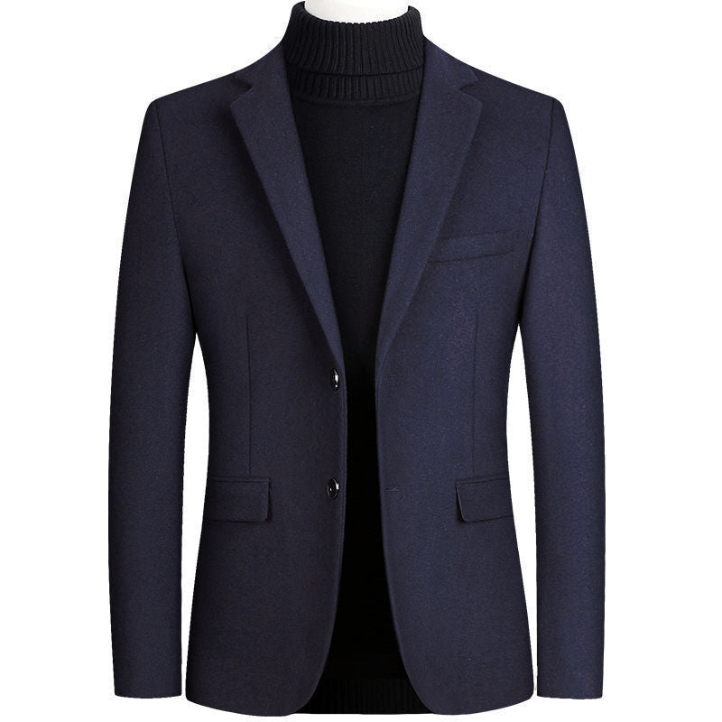 Manteau en laine coupe slim, blazer de couleur unie, automne et hiver Homme - RAPHYA