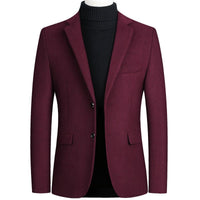 Manteau en laine coupe slim, blazer de couleur unie, automne et hiver Homme - RAPHYA