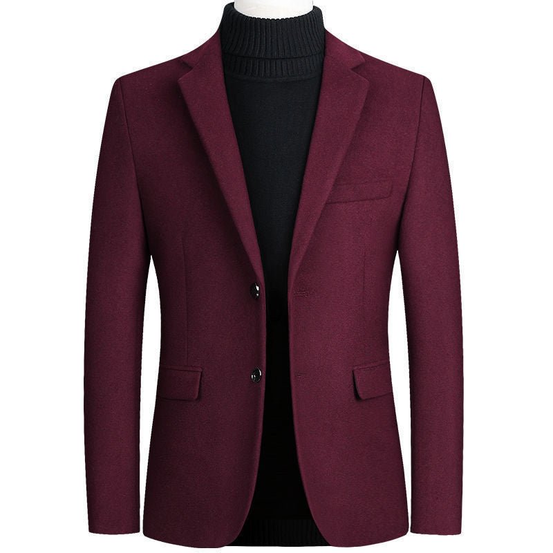 Manteau en laine coupe slim, blazer de couleur unie, automne et hiver Homme - RAPHYA