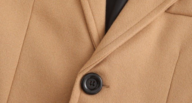 Manteau en laine mi - long ajusté de haute qualité, veste coupe - vent à simple boutonnage, automne et hiver Homme - RAPHYA