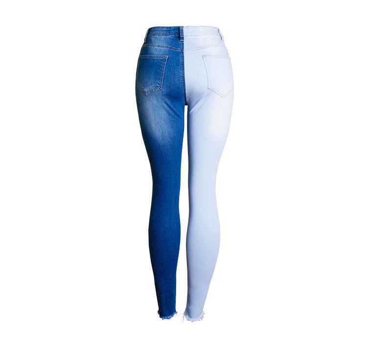 Pantalon crayon slim élastique patchwork femme Femme - RAPHYA