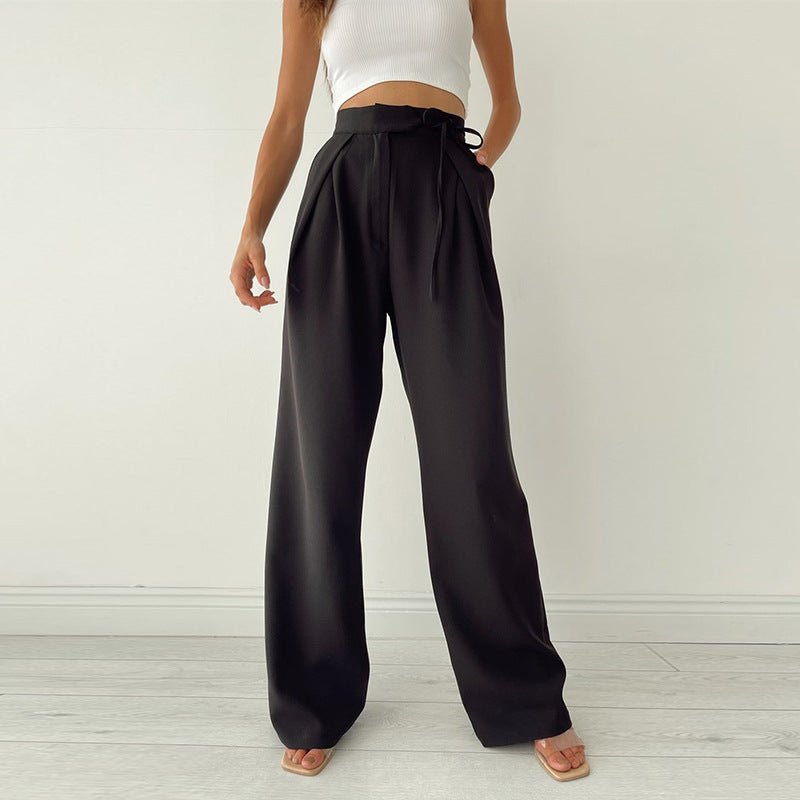 Pantalon large droit taille ample Femme - RAPHYA