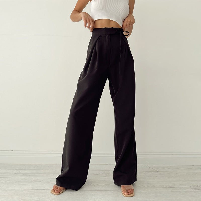 Pantalon large droit taille ample Femme - RAPHYA