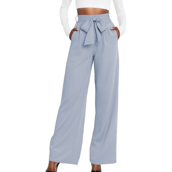 Pantalon large élégant et polyvalent avec ceinture pour les déplacements domicile-travail Femme - RAPHYA