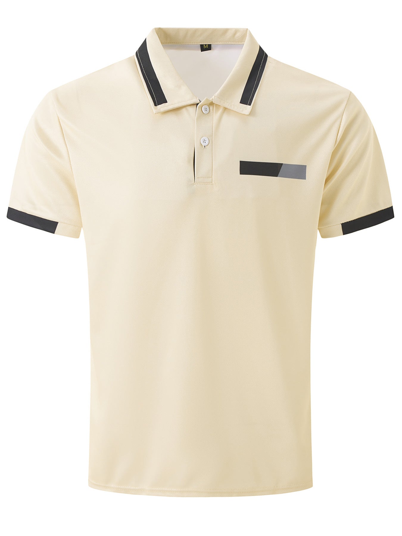 POLO décontracté avec fausse poche poitrine, bouton de revers, haut T-shirt business Homme - RAPHYA