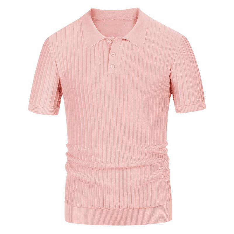 Polo décontracté tricoté de couleur bonbon d'été Homme - RAPHYA