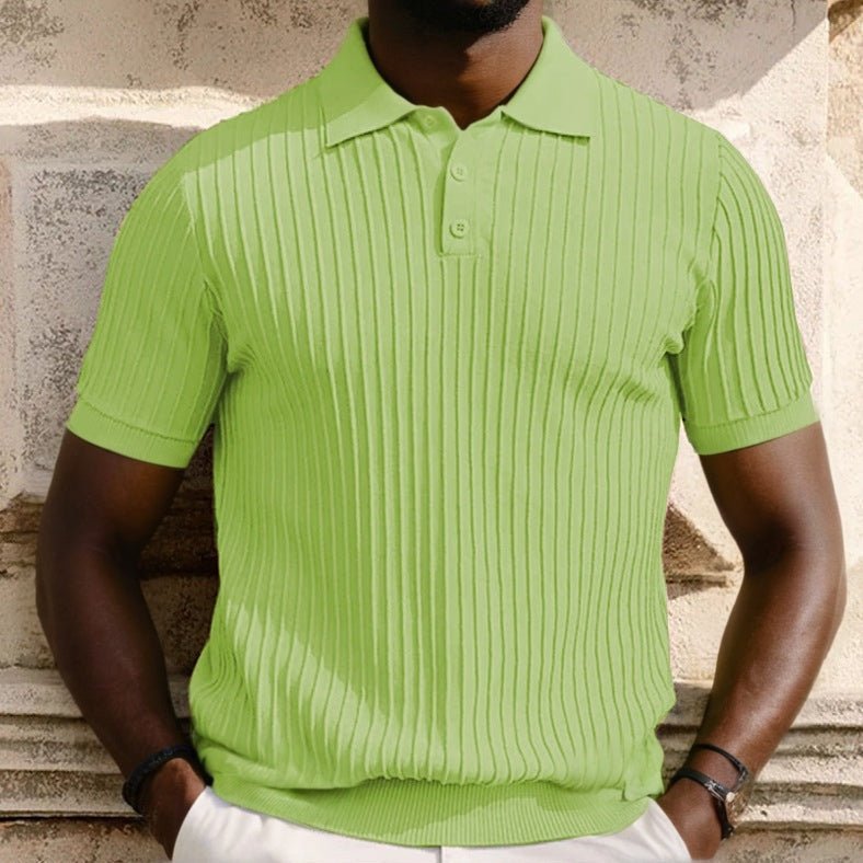 Polo décontracté tricoté de couleur bonbon d'été Homme - RAPHYA