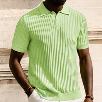 Polo décontracté tricoté de couleur bonbon d'été Homme - RAPHYA