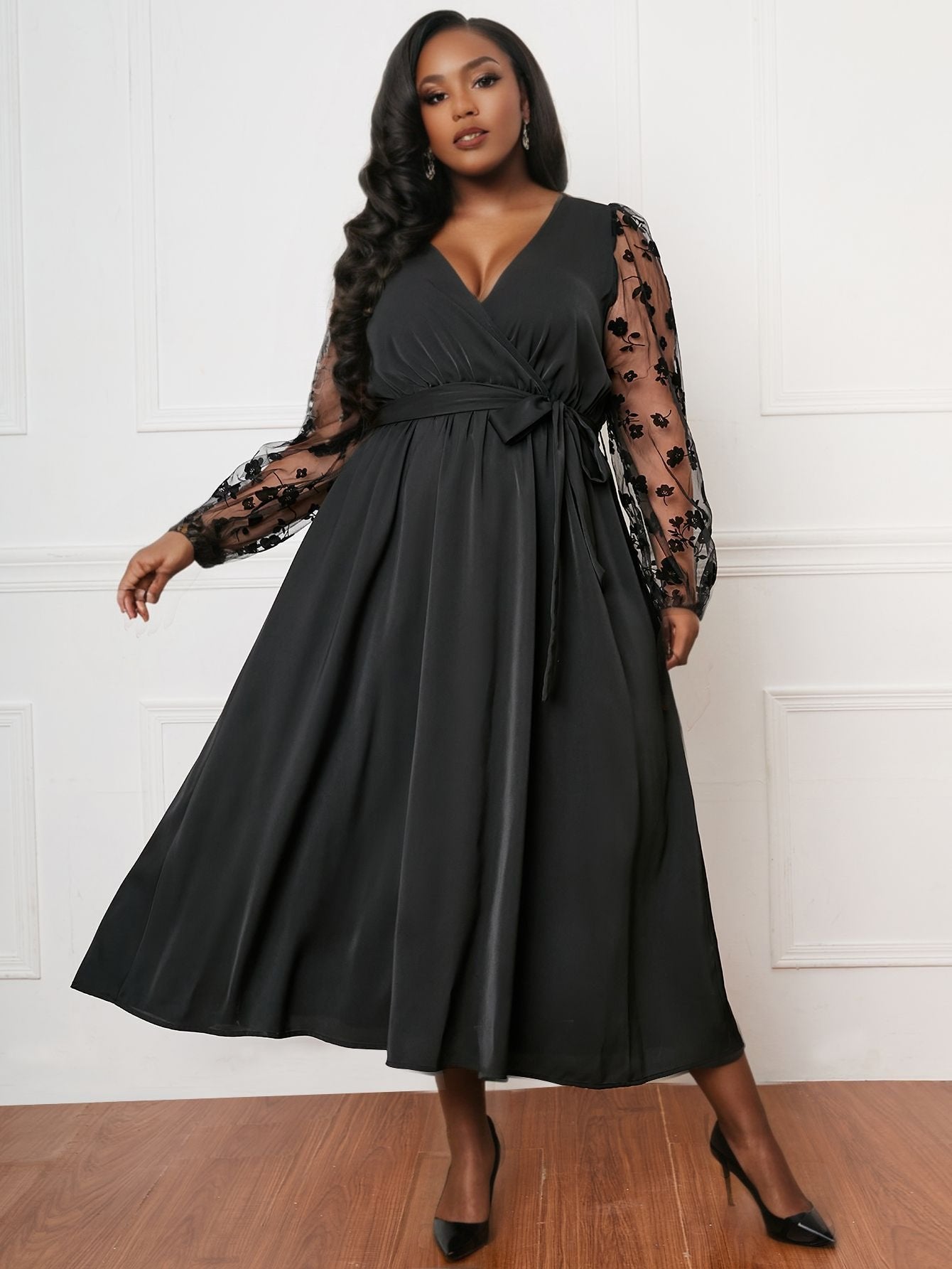 robe ample à manches longues grande taille Femme - RAPHYA