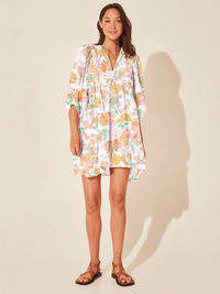 Robe décontractée ample avec lien floral Femme - RAPHYA