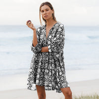 Robe décontractée ample avec lien floral Femme - RAPHYA