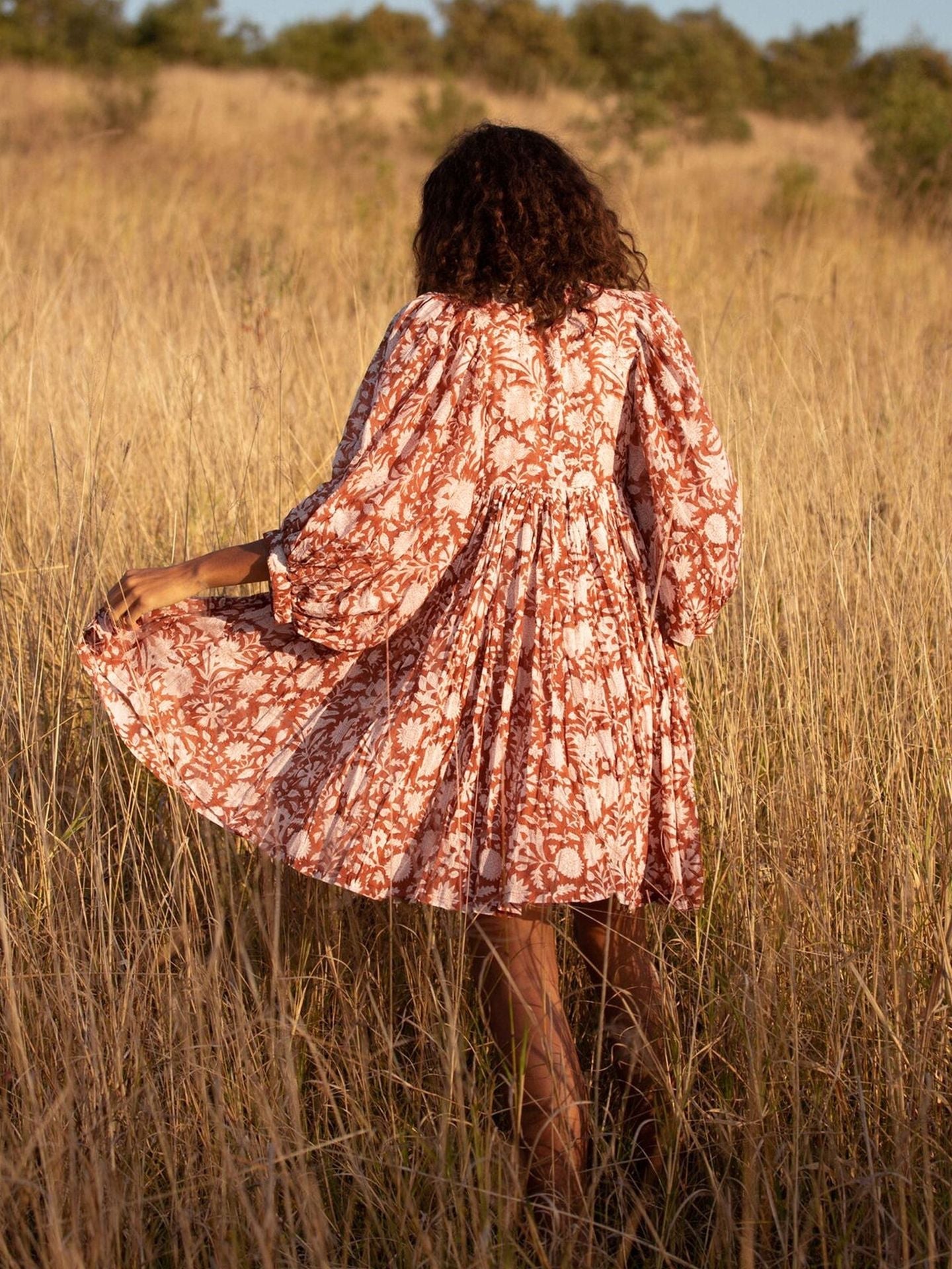 Robe décontractée ample avec lien floral Femme - RAPHYA