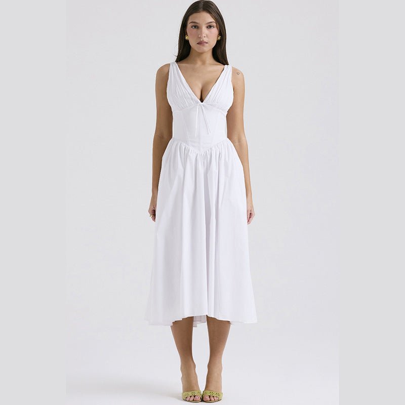 robe femme ceinturée col v Femme - RAPHYA