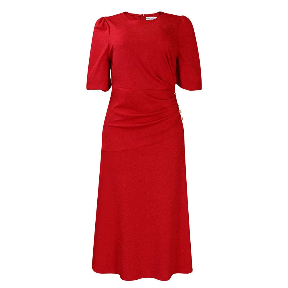 Robe grande taille élégante de couleur unie Femme - RAPHYA