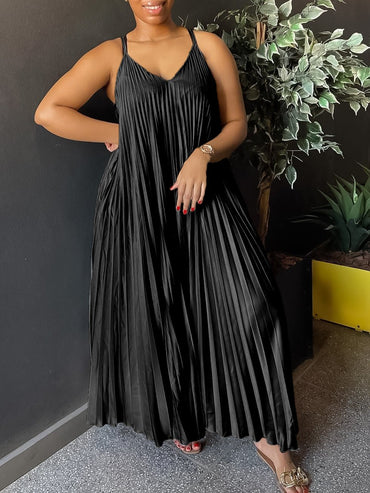 Robe jupe longue trapèze plissée sexy à la mode Femme - RAPHYA