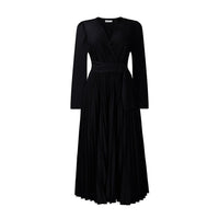 Robe plissée slim col V Femme - RAPHYA