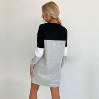 Robe sweat color block à manches longues Femme - RAPHYA