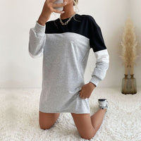 Robe sweat color block à manches longues Femme - RAPHYA