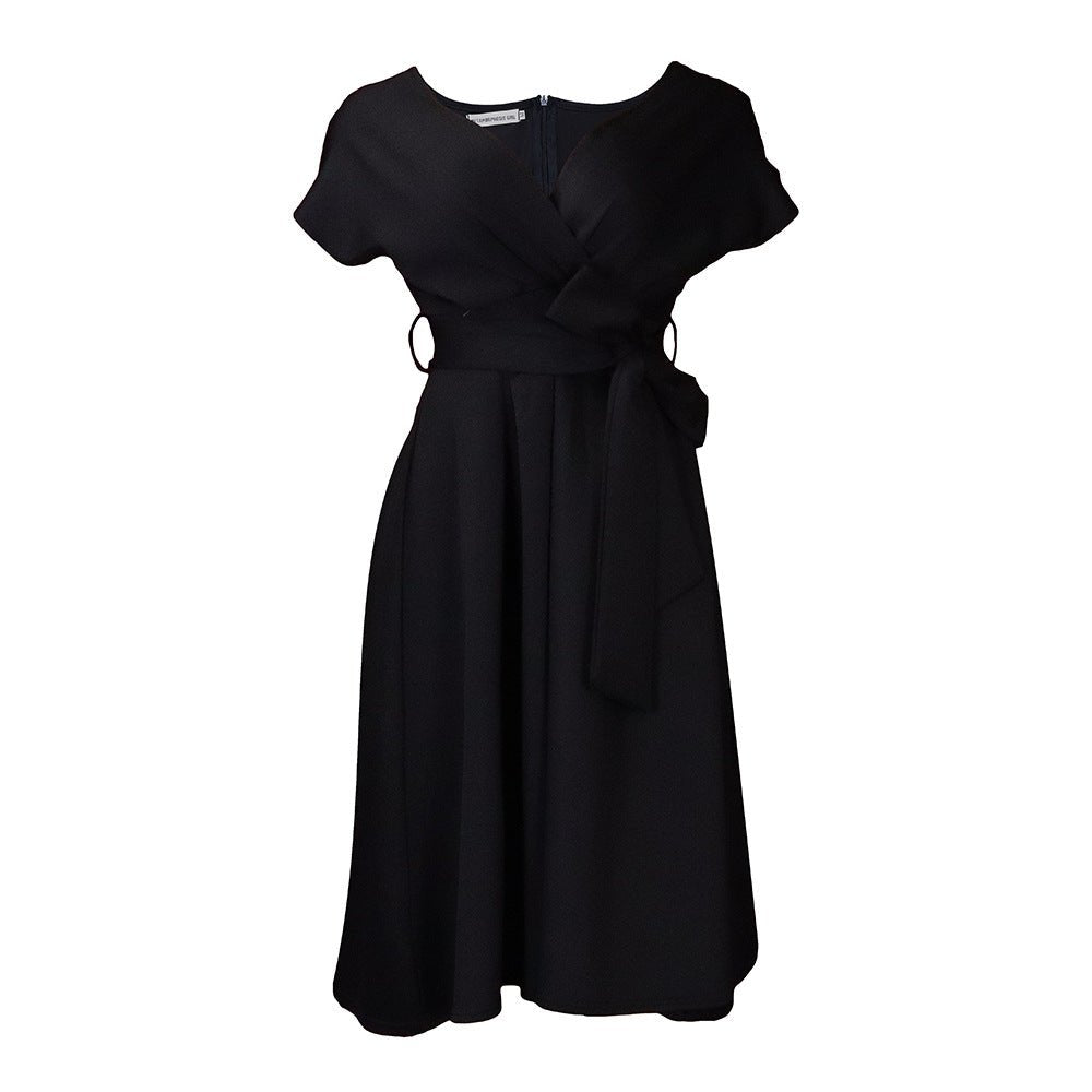 Robe trapèze sexy à col en V profond Femme - RAPHYA