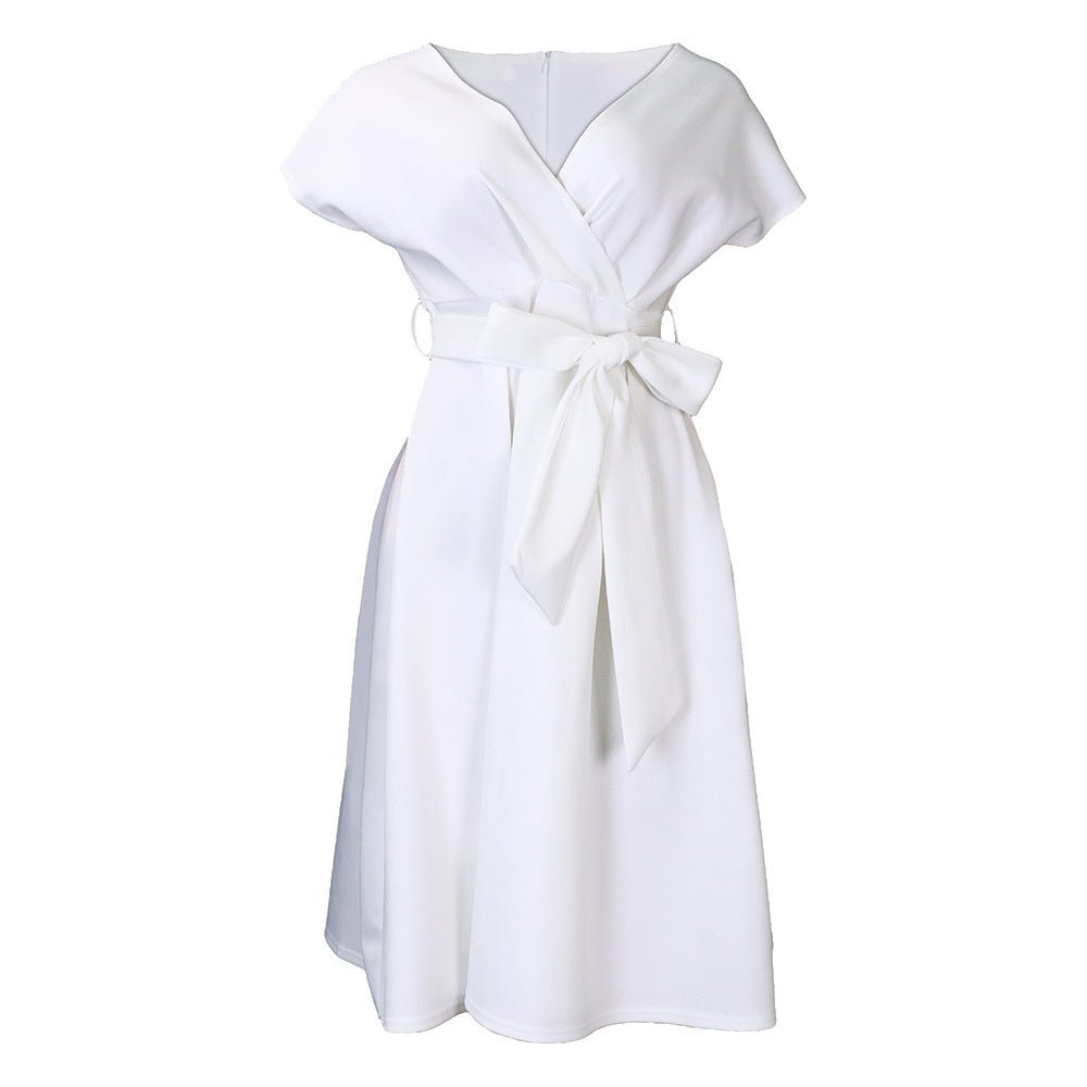 Robe trapèze sexy à col en V profond Femme - RAPHYA