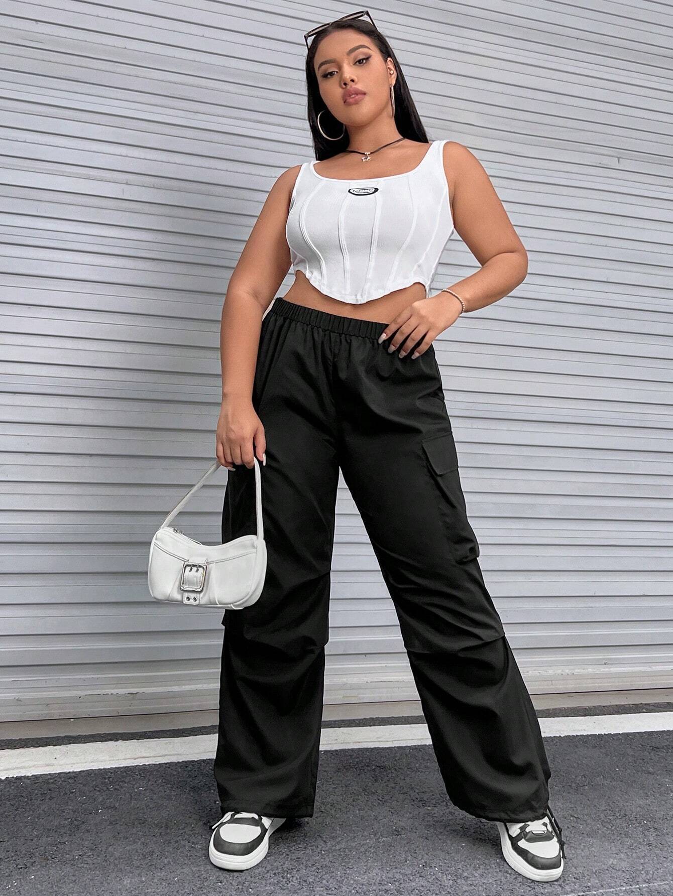 Salopette pantalon décontractée à taille élastique à la mode et polyvalente Femme - RAPHYA