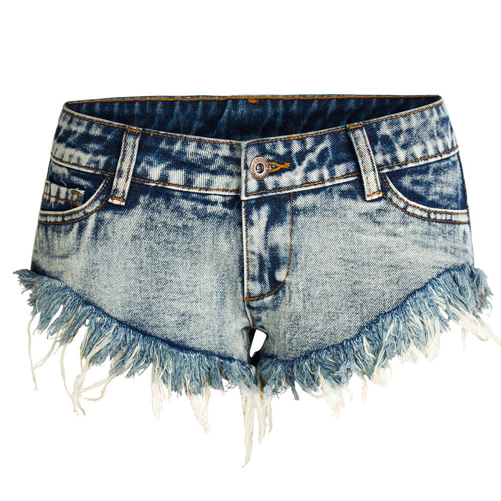 Short de plage short en jean sexy taille basse Femme - RAPHYA