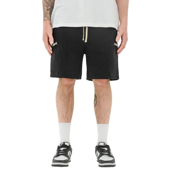 Short de sport avec poche zippée, pantalon cargo pour homme - RAPHYA